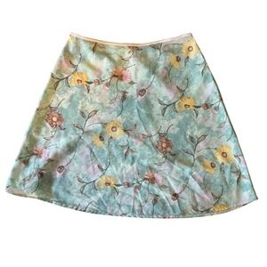 Vintage Style Floral Mini Skirt Made in Portugal by Sarian Size: G (fits like M)